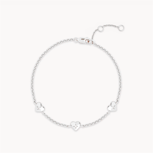 Bracelet CANNER en argent 925 avec pendentif cœur délicat, bijoux exquis en zircon et design cœur, plaqué or 18 carats, cadeaux - Product Image 2