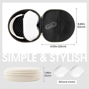Étui rigide pour Apple AirPods Max, étui de transport protecteur avec housses en silicone pour les coussinets d'oreille, coque en EVA antichoc - Product Image 5