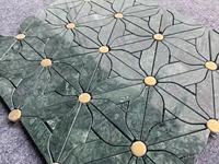 Marbre de couleur verte design maison marbre mosaïque intérieur luxe nature pierres mosaïque carrelage