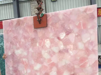 Marbre rose naturel de haute qualité pour les murs et les comptoirs de sol, onyx rose, quartz rose
