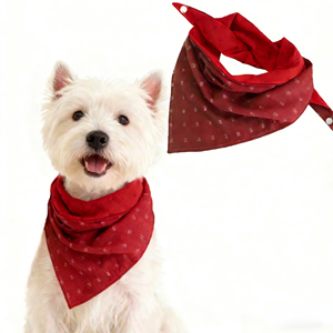 Pañuelo para Perro de Poliéster de Doble Cara, Color Cúrcuma, Cierre de Botón a Presión, Antideslizante, Bufanda Moderna para Mascotas, para Perros Pequeños, Medianos y Grandes - Product Image 2