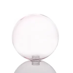 手工制作粉红色玻璃灯罩圆形高硼硅玻璃 G9 螺钉全球灯罩