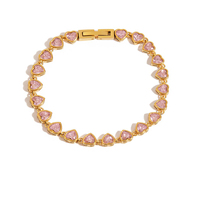 Armbandjes voor mijn zielgenaarse, cadeau voor vrouwen, roestvrijstalen hartjesarmbandjes, Valentijns- en kerstcadeau met kaartjesdoosje, Hainon