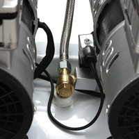 Compresseur d'air dentaire 220V de haute qualité, sans huile, silencieux, portable, 50L, 8 bars, avec moteur et pompe à refroidissement par air pour fauteuils dentaires