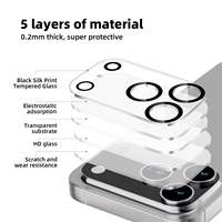 Protector de Lente de Cámara de Vidrio Templado 9H con Cobertura Total 3D, Película Protectora Antirrayas para iPhone 17 18 Pro Max Air Fold Xiaomi 17 Pro