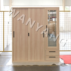 <span class=keywords><strong>Armoire</strong></span> de rangement moderne personnalisée avec éclairage LED, en bois imprimé et acier, pour chambre à coucher, avec portes vitrées - Product Image 3