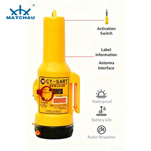 Transpondedor de Radar de Navegación Electrónica AIS SART MATCHAU para Comunicaciones Marítimas y Búsqueda y Rescate - Product Image 3