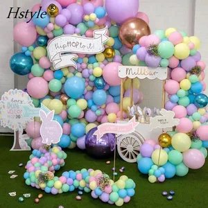 ลูกโป่งยางสีพาสเทลขนาด5นิ้ว,ลูกโป่งยางสีมาการองรอนสีลูกกวาดสำหรับงานปาร์ตี้งานแต่งงานงานสำเร็จการศึกษางานหมั้นตกแต่งปี200จำนวน SBR123ชิ้น - Product Image 6