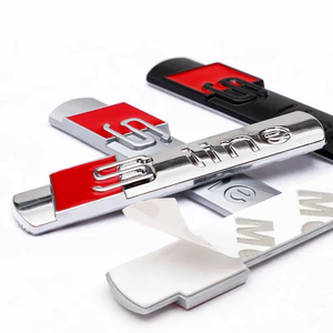 Adesivi Metallici 3D Cromati <span class=keywords><strong>S</strong></span> <span class=keywords><strong>Line</strong></span> per Auto, Emblemi Laterali per <span class=keywords><strong>Audi</strong></span> A3 A4 A5 A6 A7 A8 Q3 Q5 Q7 Q8 - Product Image 2