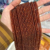 Perles de grenat hessonite ambre-orange de Madagascar (couleur orange brunâtre rare) pour la fabrication de bijoux énergétiques, lisses et rondes