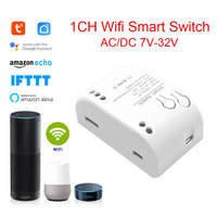 Interrupteur intelligent Wi-Fi Tuya 1 canal pour porte de garage et rideau, en plastique, AC 7-32V, télécommande sans fil, moule privé, fabriqué en Chine