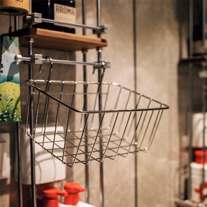 Stainless Steel Standing Type Modern <b>Kitchen</b> Storage Basket Waterproof Non-Folding <b>Rack</b> for Towel and Fruit Tableware - Product Image 2