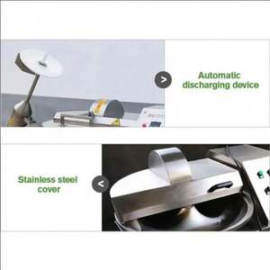 Machine à découper les aliments en acier inoxydable 40L, pour saucisses, poulet, légumes, viande, poisson, viande congelée, avec fonction de découpe sous vide et coupe-bol - Product Image 6