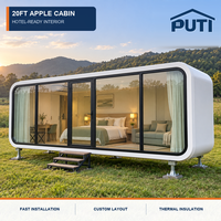 Cabane modulaire extensible moderne pour Noël avec cuisine et salle de bain intelligentes pour l'hébergement familial en vacances
