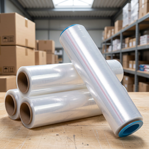 Customized Clear PE <b>Pallet</b> Stretch <b>Wrap</b> Roll Industrial LLDPE Stretch Film China Supplier - Product Image 1