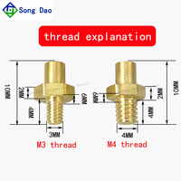 M4M3 Screw Thermocouple K Type Pt100 High Temperature Sensing Probe 3D Printer Nozzle Accessories Temperature Sensor