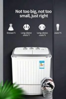 Lave-linge semi-automatique à double cuve de 3,5 kg, laveuse-essoreuse compacte, lave-linge portable pour la maison, les dortoirs, les camping-cars et les appartements