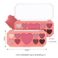 Großhandel CC30567 Benutzer definierte Logo Lidschatten-Palette All-In-One-Puder-Make-up mit leuchtendem und schimmerndem Finish für Augen backen