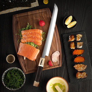 Coltello da Chef Professionale Giapponese Grandsharp 10.6 Pollici in Acciaio Inossidabile <span class=keywords><strong>per</strong></span> Sfilettare, Sashimi, Sushi e <span class=keywords><strong>Pesce</strong></span> (Sakimaru) - Product Image 5