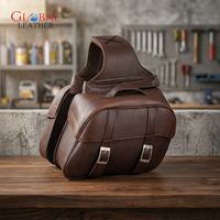 Bolsa de sillín para motocicleta de cuero genuino vintage, impermeable, de secado rápido, transpirable, para todas las estaciones