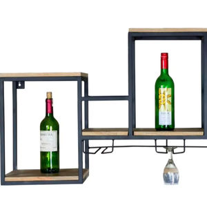 Barra de pared de hierro/madera de la mejor calidad, acabado negro/mango, tubo metálico/madera de mango, precio al por mayor - Product Image 4