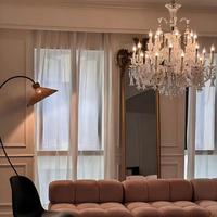 Luminaire suspendu LED en cristal élégant et luxueux personnalisé pour mariage, fête, hôtel, banquet, maison, restaurant, salle d'événements, décoration