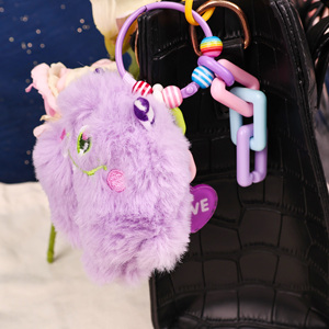 Porte-clés en peluche douce personnalisable, motif animaux d'anime, fabricant de porte-clés en peluche rembourrés - Product Image 2
