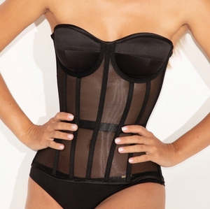 Corset Bustier Sexy en Dentelle et Maille Unique Respirant <span class=keywords><strong>pour</strong></span> Sculpter la Silhouette - Product Image 5