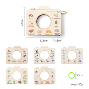 Ensemble de livres Montessori en <span class=keywords><strong>bois</strong></span> sur les animaux et les mots pour l'éveil des bébés, pour l'apprentissage cognitif des 0-3 ans, sans piles - Product Image 3