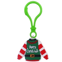 Porte-clés Pendentif PVC Bonhomme de Neige de Noël, Décoration de Sac à Dos, Flocon de Neige, Bonhomme en Pain d'Épices, Accessoire Style Hiver