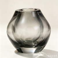 Mini vase Art Déco en cristal K9 taillé à la main avec motif tourbillon vert pour la décoration de table à la maison et comme cadeau de Bar Mitzvah