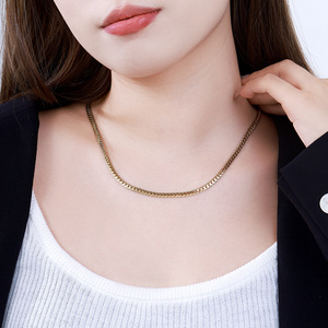 Collar XUPING XP Jewelry China Hezhou al por Mayor, Cadena Unisex <span class=keywords><strong>de</strong></span> Acero Inoxidable, Estilo Simple y Personalizado, Chapado en <span class=keywords><strong>Oro</strong></span> <span class=keywords><strong>de</strong></span> 14K - Product Image 6