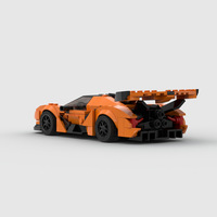 MOC Puzzle Créatif Vitesse 8 Grilles Course Automobile Compatible avec Modèle de Voiture de Course Sportive Supercar de Luxe Jouet de Construction en Plastique ABS