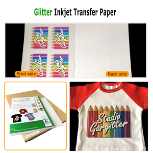 Pla A3 A4 presse imprimable paillettes eau imperméable coton T-Shirt lumière 20 feuilles <span class=keywords><strong>papier</strong></span> de transfert de chaleur <span class=keywords><strong>pour</strong></span> imprimantes à jet d'encre - Product Image 3