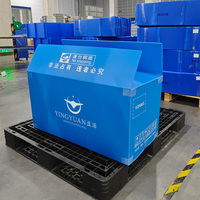 Boîtes de palettes en plastique ondulé en polypropylène recyclables légères et personnalisées pour l'emballage promotionnel des produits alimentaires, pliables