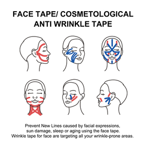Ruban de levage myofascial pour le visage Patchs anti-rides imperméables pour le visage Fournisseur de ruban de kinésiologie pour lifting du cou - Product Image 5
