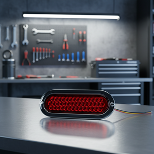 Nouvelles feux arrière de frein LED ovales de 6 pouces pour camion et remorque, clignotants, 10V-30V, base à vis, lumière ambre, WD-5016, installation facile - Product Image 5