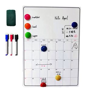 Tableau blanc magnétique pour réfrigérateur, planificateur hebdomadaire et mensuel, tableau blanc pour messages quotidiens et dessins - Product Image 1