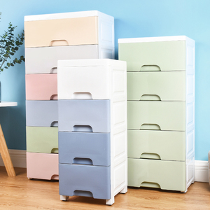 6 livelli contenitore di stoccaggio giocattolo per bambini armadio cucina cassettiera in plastica armadietto per vestiti - Product Image 6
