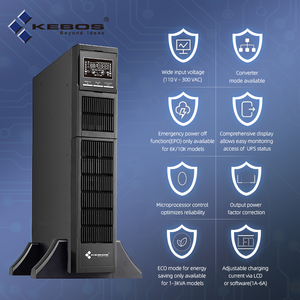 Kebos KR11-1K 1kw 2kw 3KW 5KW 10KW <span class=keywords><strong>Single</strong></span> <span class=keywords><strong>phase</strong></span> đôi chuyển đổi <span class=keywords><strong>LCD</strong></span> hiển thị bảng điều chỉnh trực tuyến Rack mount <span class=keywords><strong>UPS</strong></span> cho thương mại - Product Image 4