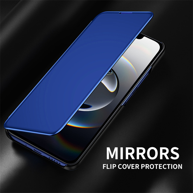 Mirror Stand Holster Book Case PU Leather Flip Anti-fall Phone Cover for iPhone 17 Air 16E 16 15 14 + 13 12 Pro Max Chrome Case