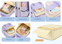 Sac à dos pour enfants avec pendentif ours en peluche mignon, sacs d'écolier personnalisés de haute qualité et imperméables