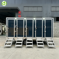 Goeasy 5 Stall  VIP Mobile Luxury Portable Washroom Bathroom Public Toilet Portable Trailer