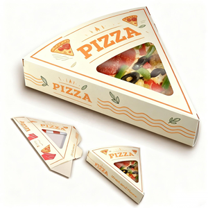 Cajas <span class=keywords><strong>Para</strong></span> Pizza personalizadas, caja de pizza de papel con logotipo, contenedor de comida triangular, caja de rebanadas de pizza con impresión personalizada - Product Image 6