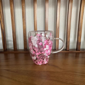 Mug en verre à double paroi avec poignée, tasse à café résistante à la chaleur, tasse à eau en borosilicate, tasse à jus isolée - Product Image 3
