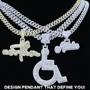 Tùy chỉnh Iced out moissanite Mặt dây chuyền & quyến rũ 925 bạc đầy đủ thiết lập với thư tùy chỉnh thiết kế độc đáo cho phong cách cá nhân - Product Image 6