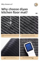 Tapis de cuisine pour sol en polypropylène antidérapant, lavable, imprimé animal, moderne et simple