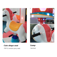 Parc d'attractions à jetons pour enfants Carrousel Horse Swing Ride Amusement Garantie 1 an