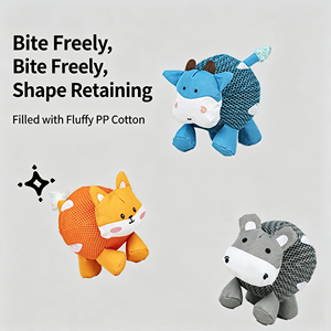Juguete de Peluche Innovador y Transpirable de Malla 3D para Perros, Bonito Diseño de Vaca y Zorro, Suave, Interactivo, con Sonido, para Masticar, 4 Estilos, Venta al por Mayor, OEM, Personalizado - Product Image 4