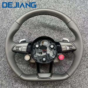 Volante Deportivo de Fibra de Carbono y Cuero de Alta Calidad con Base Plana para <span class=keywords><strong>Audi</strong></span> 2015 2016 S6 S7 A4 A5 A6 A7 Q3 Q5 A3 S3 S8 R8 - Product Image 6